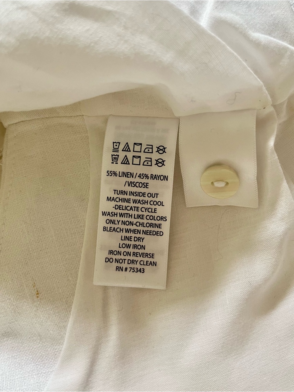 Christian Seriano white linen button-up vest top - Picture 7 of 7